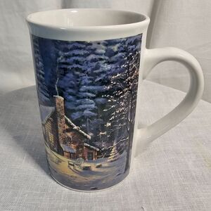 Thomas Kinkade 2008 "Christmas Retreat" Holiday Ceramic Coffee Mug